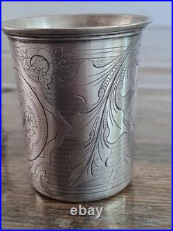 Très belle timbale XIX / gobelet Argent massif Ancien Poinçon 13 DK /de 1867