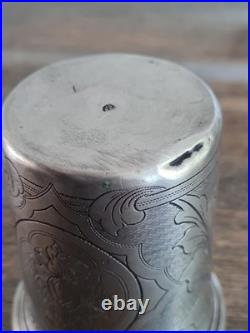 Très belle timbale XIX / gobelet Argent massif Ancien Poinçon 13 DK /de 1867