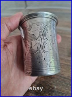 Très belle timbale XIX / gobelet Argent massif Ancien Poinçon 13 DK /de 1867