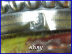 Vase Miniature Céramique Glaçure Monture Argent Massif Poinçon Minerve