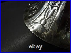 Vase Rococo en argent massif, nombreux poincons étrangers, H 20cm, P 336g, mono AS