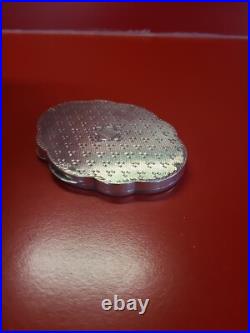 Vintage, poudrier, boîte miroir en argent massif Poinçons 800 73gr