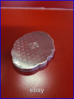 Vintage, poudrier, boîte miroir en argent massif Poinçons 800 73gr