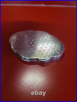 Vintage, poudrier, boîte miroir en argent massif Poinçons 800 73gr