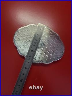 Vintage, poudrier, boîte miroir en argent massif Poinçons 800 73gr